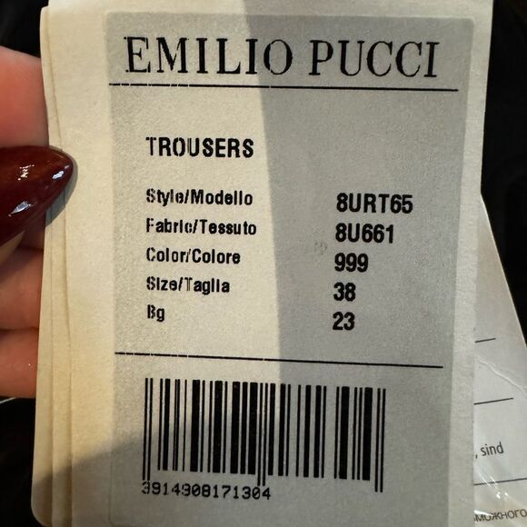 NWT Emilio Pucci black straight leg trouser size 4 - Picture 10 of 10